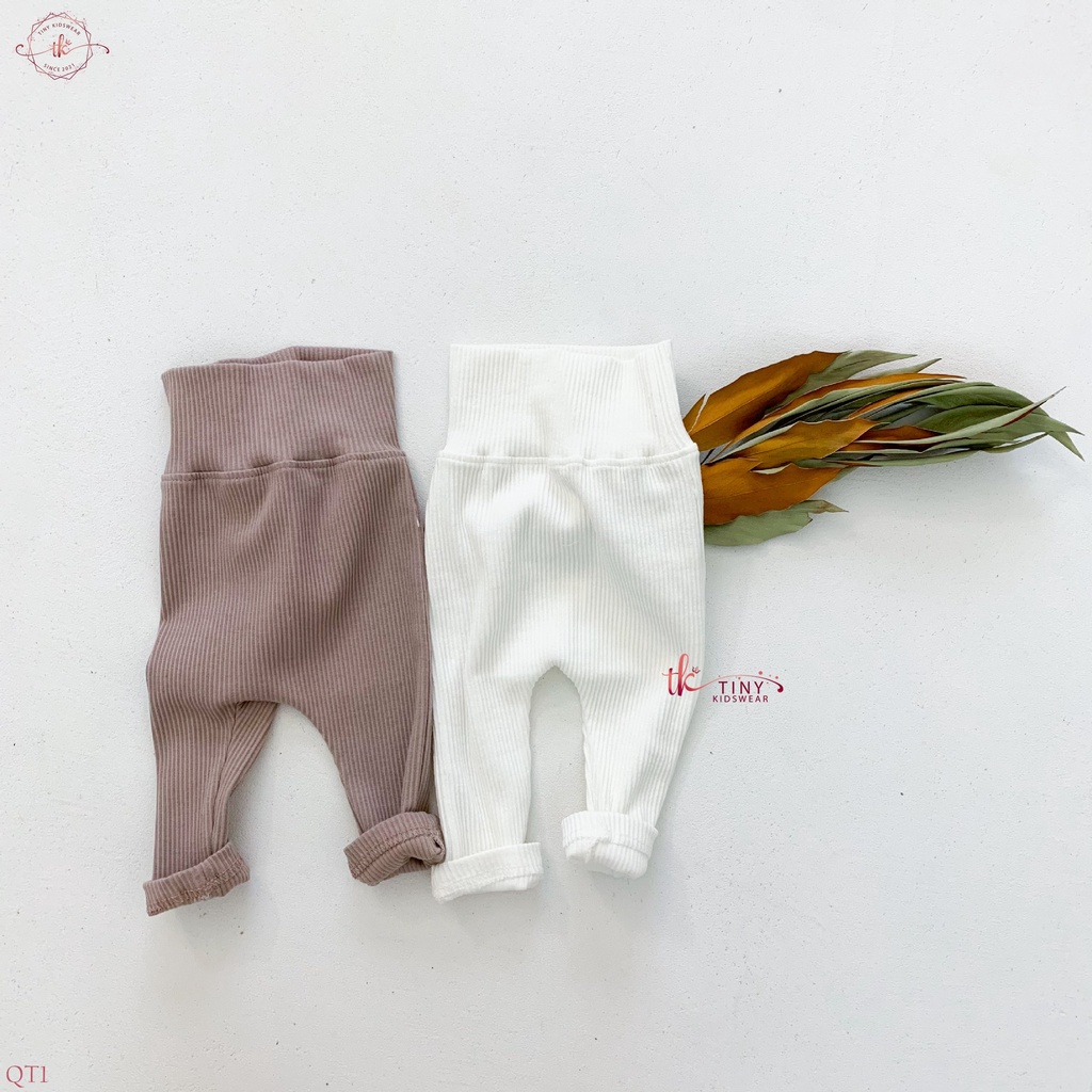 Quần tất legging gân cạp cao giữ ấm bụng cho bé từ 5-13kg [QT1]