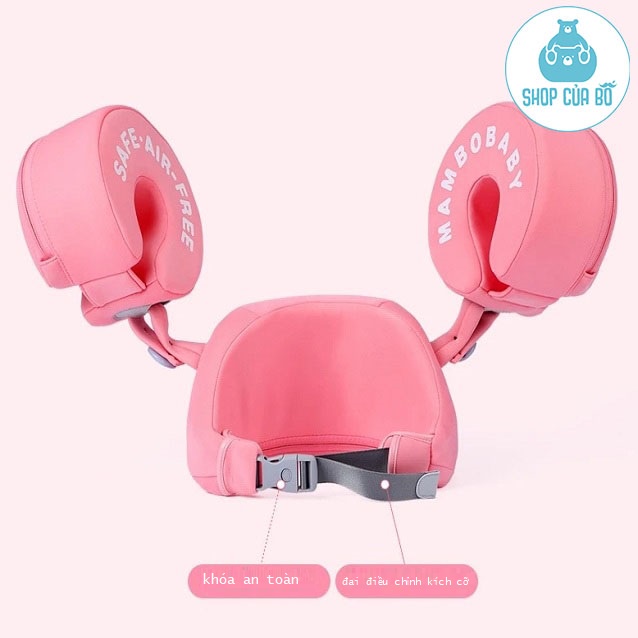 Phao bơi 3 in 1 không bơm hơi cho bé từ 3-8 tuổi phao bơi cao cấp Mambobaby