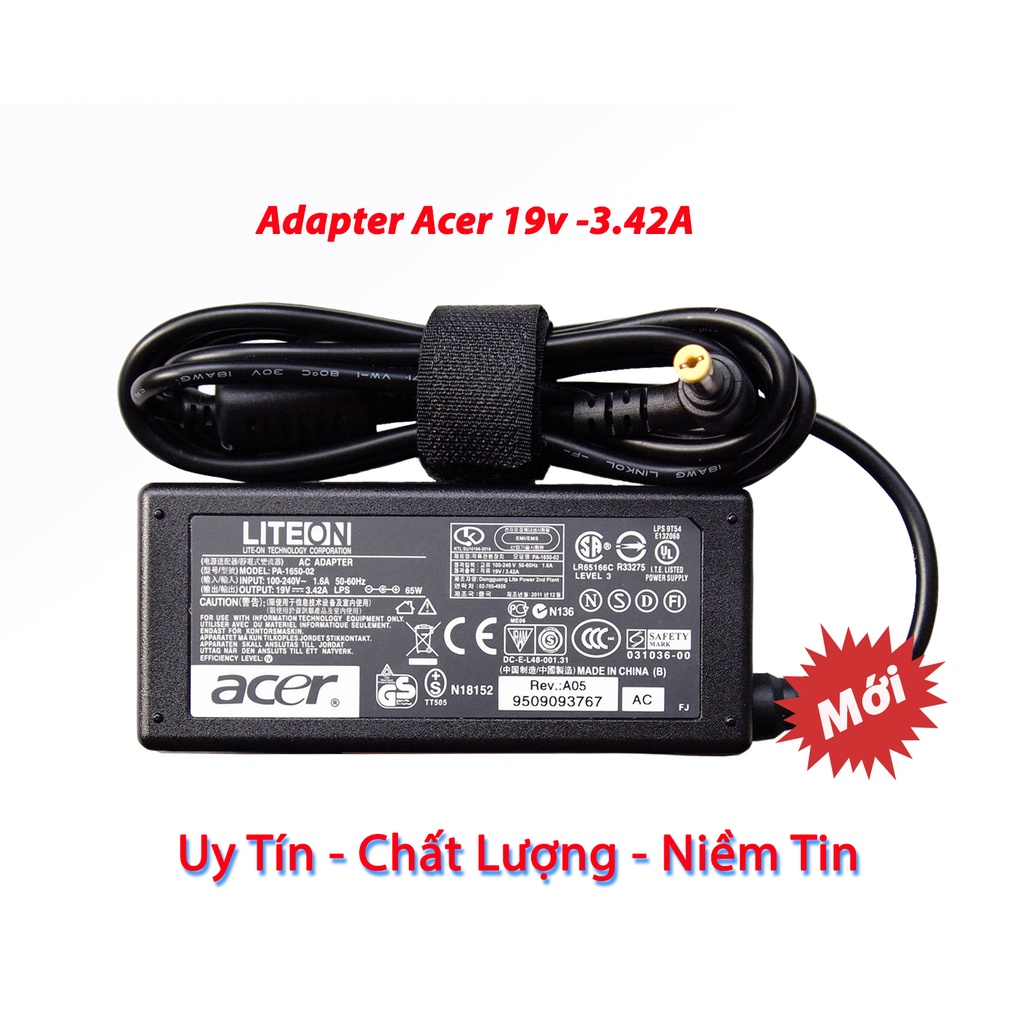 Sạc Laptop Acer 19V-3.42A-65W Chính Hãng Chất Lượng Cao