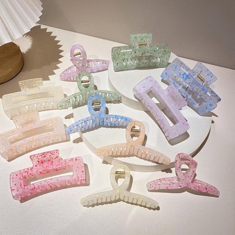 Kẹp tóc acrylic màu sắc đẹp mắt thời trang Hàn Quốc cho nữ