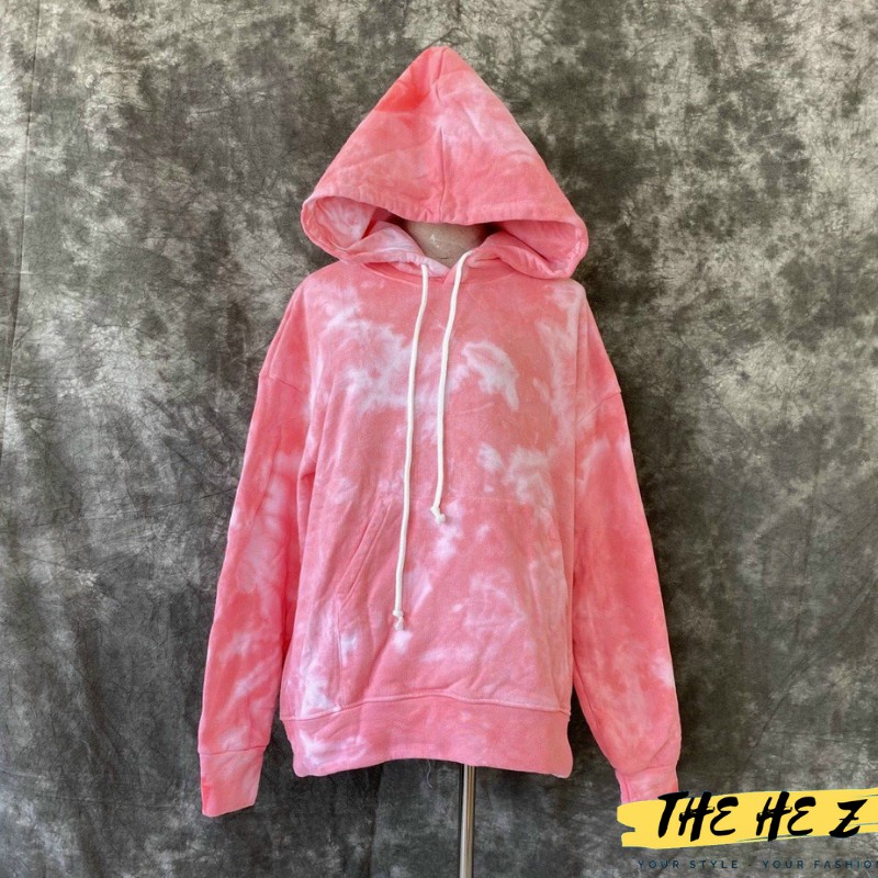 Áo Hoodie loang màu nỉ form rộng unisex Z012