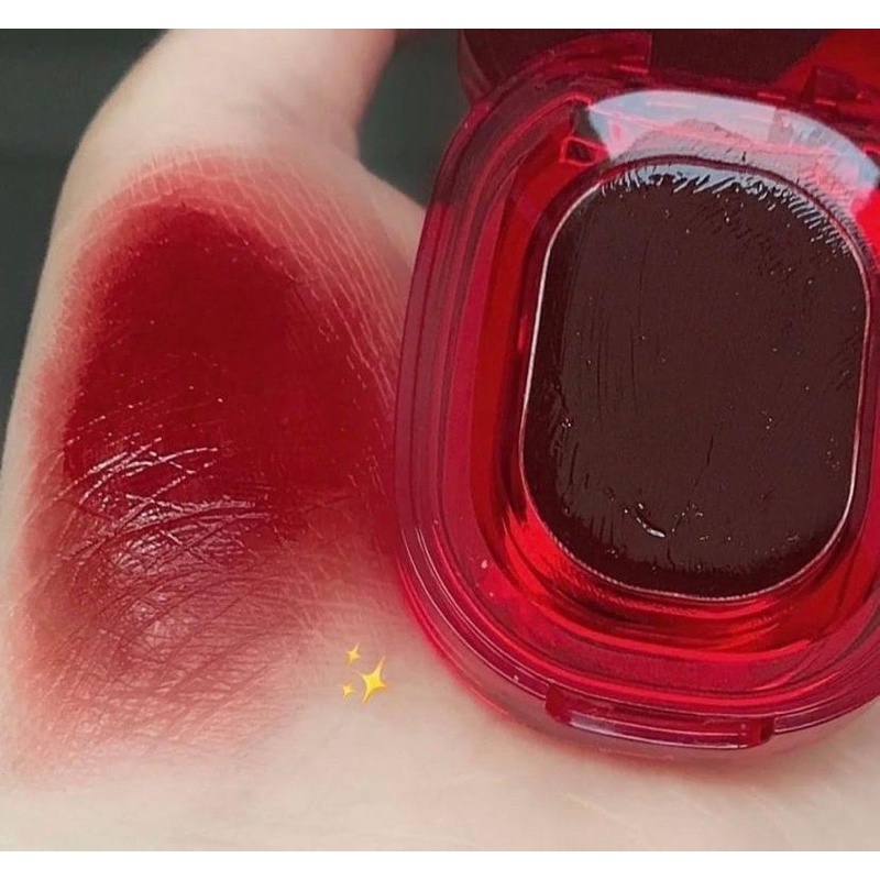 Son bóng Gella's Pot Lip dạng hũ màu đỏ sang chảnh trang điểm môi hiệu ứng tráng gương chính hãng