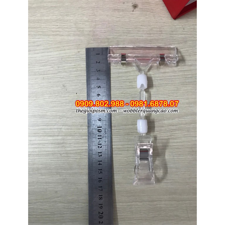 Kẹp mica cao 16cm, kẹp bảng giá, kẹp sale