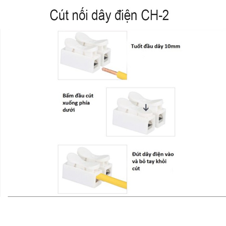 10 Đầu nối dây điện CH2 ( Cút nối dây điện )