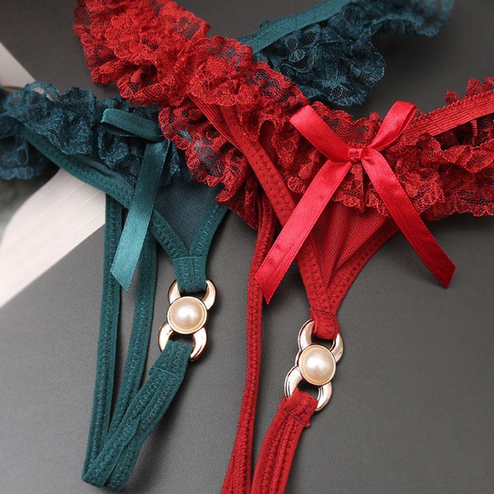 Quần Lót Ren Lọt Khe Màu Trơn Lưng Thấp Gợi Cảm Cho Nữ