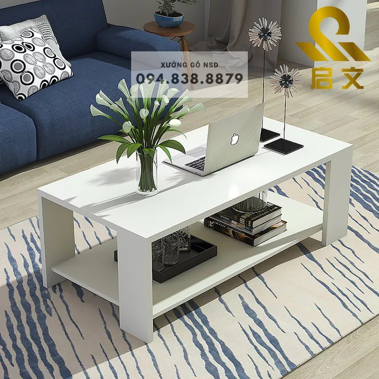 Bàn Trà Sofa, Bàn Thấp Ngồi Bệt Phong Cách Nhật Bản, Gỗ Công Nghiệp MDF Phủ Melamine Bền Đẹp Dễ Lắp Ráp