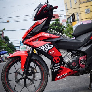 Decal tem xe winner 150 cá mập đỏ