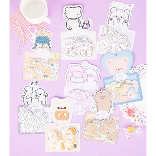 Gói 40 miếng dán sticker trang trí hình gấu