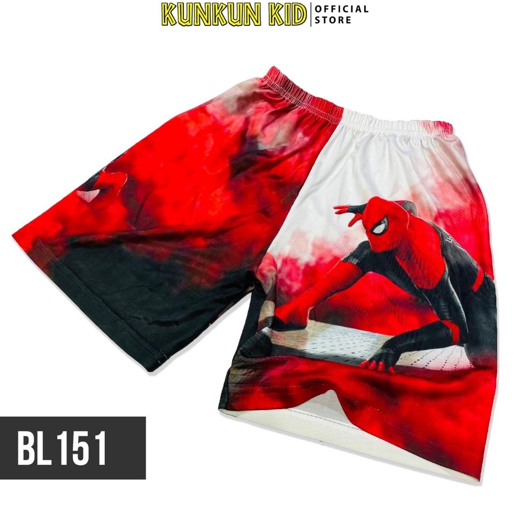 Bộ ba lỗ bé trai in hình người nhện spiderman thun lạnh KunKun Kid BL151 size đại từ 10kg - 40kg cao cấp