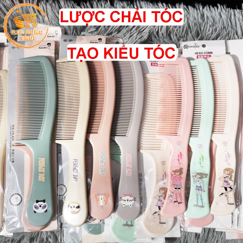 Lược Chải Tóc, Chải Đầu Nhựa Cao Cấp Thiết Kế Kiểu Tóc Điệu Đà Cho Các Bé Gái