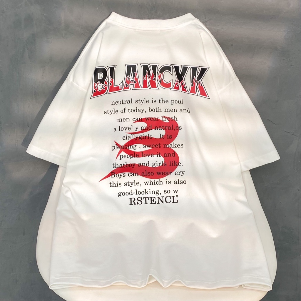 Áo Thun Tay Lỡ Unisex BLAN Chất Liệu Vải TICI Form Rộng - Tuni Store