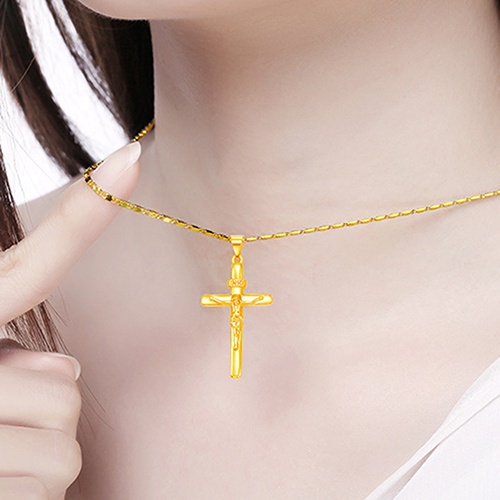 Dây chuyền mạ vàng 24K hình chữ thập độc đáo