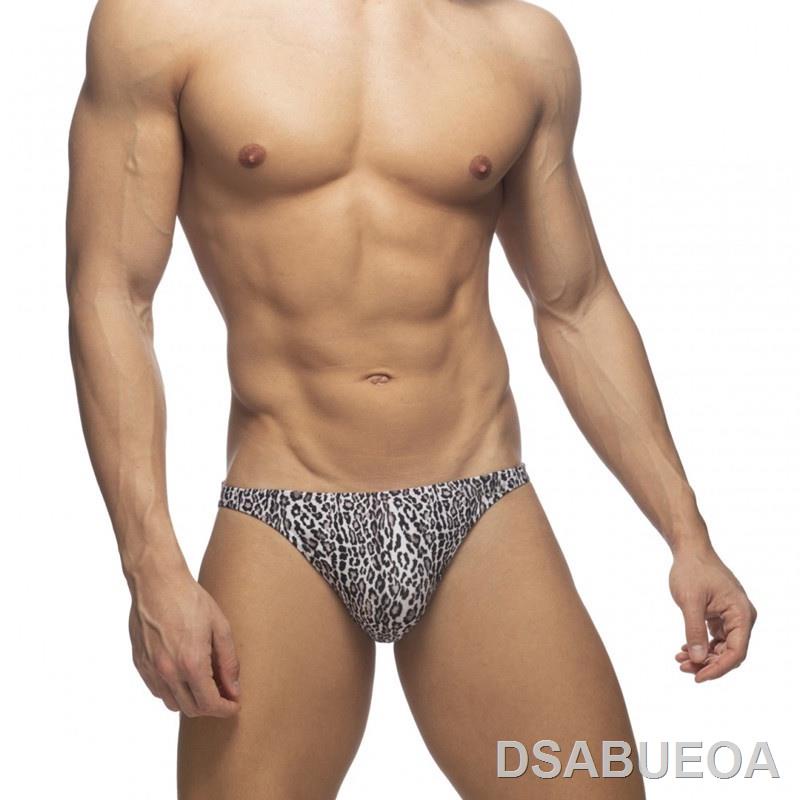☜۞►Quần bơi nam in hình da báo có thắt lưng thấp có đệm đẩy | BigBuy360 - bigbuy360.vn