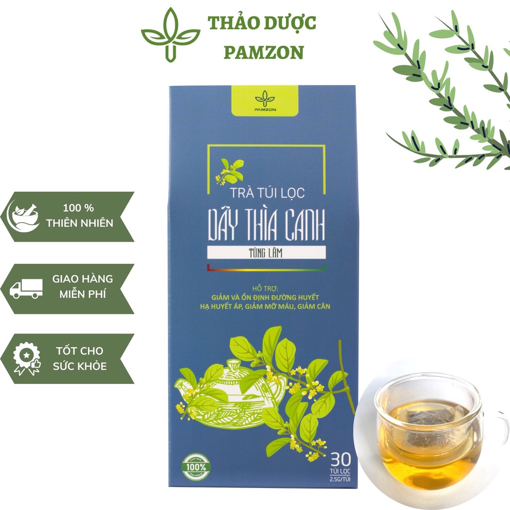 Trà Dây Thìa Canh Cho Người Tiểu Đường Ổn Định Đường Huyết Giảm Cân Hiệu Quả Hộp 30 Túi