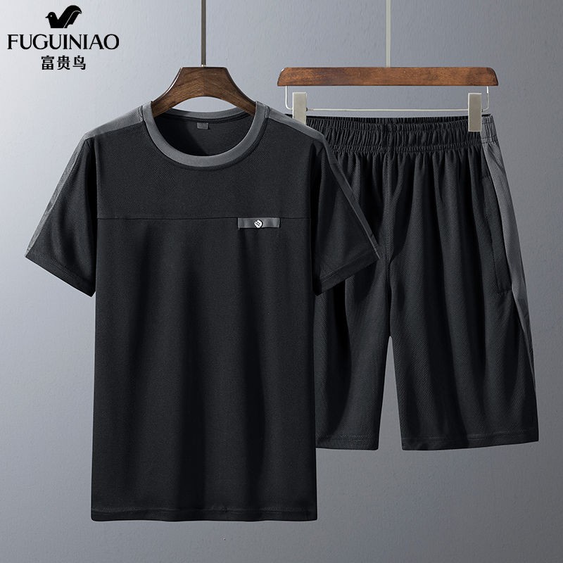 Đồ bộ/ Đồ mặc nhà✧[Quần áo nam giới Fuguiniao] Bộ đồ giản dị mới mùa hè 2020 dành cho trung niên và người cao tu