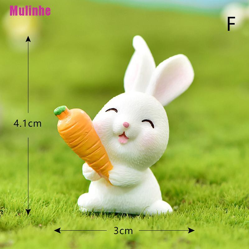 Mô Hình Thỏ Mini Bằng Nhựa Resin Trang Trí Sân Vườn