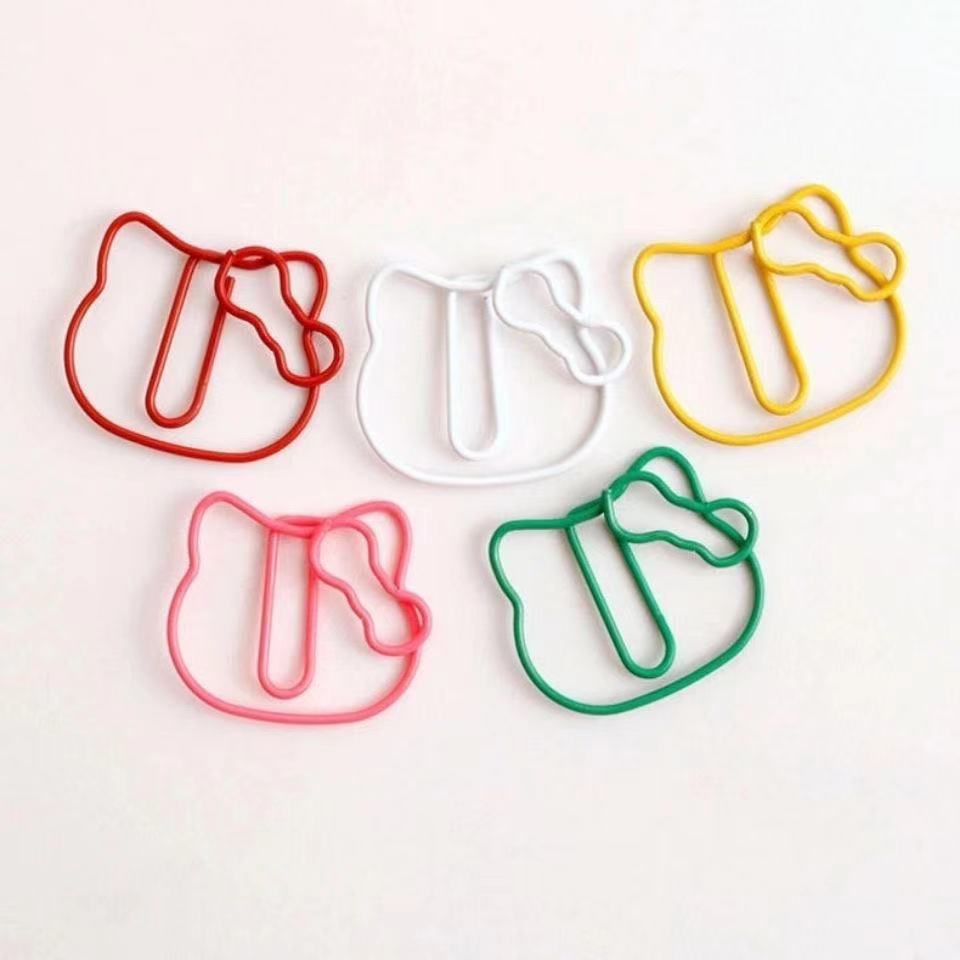 Kẹp Giấy Kim Loại Hình Mèo Hello kitty Dễ Thương