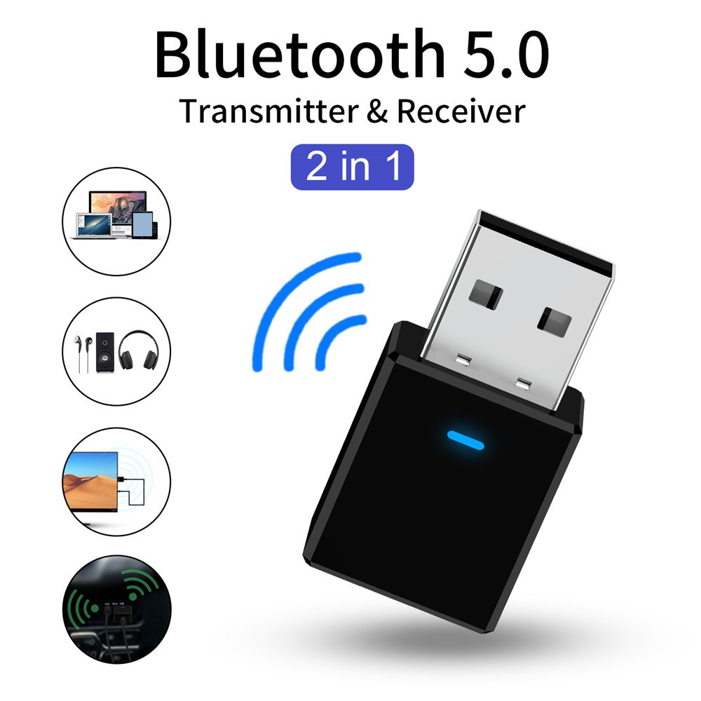 Thiết bị chuyển đổi thu phát tín hiệu bluetooth 5.0 AUX 2 trong 1