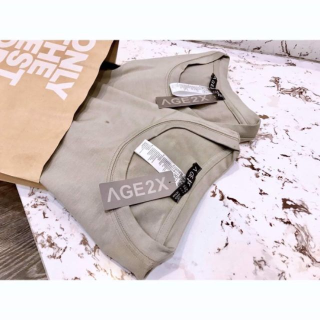 Áo thun trơn #AGE2X màu Tan, Matcha, Tím môn | BigBuy360 - bigbuy360.vn