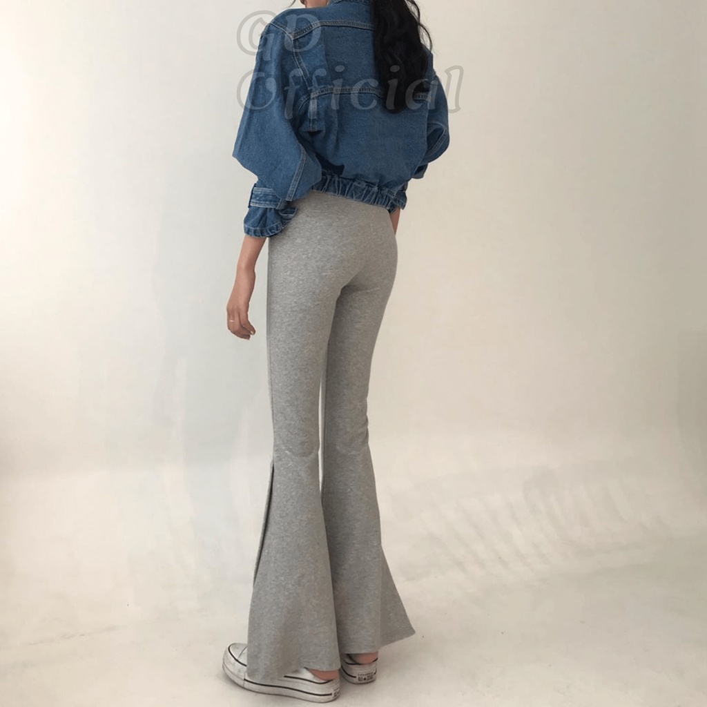 K100|Áo khoác jeans nữ dáng ngắn croptop cá tính màu xanh denim GD Official