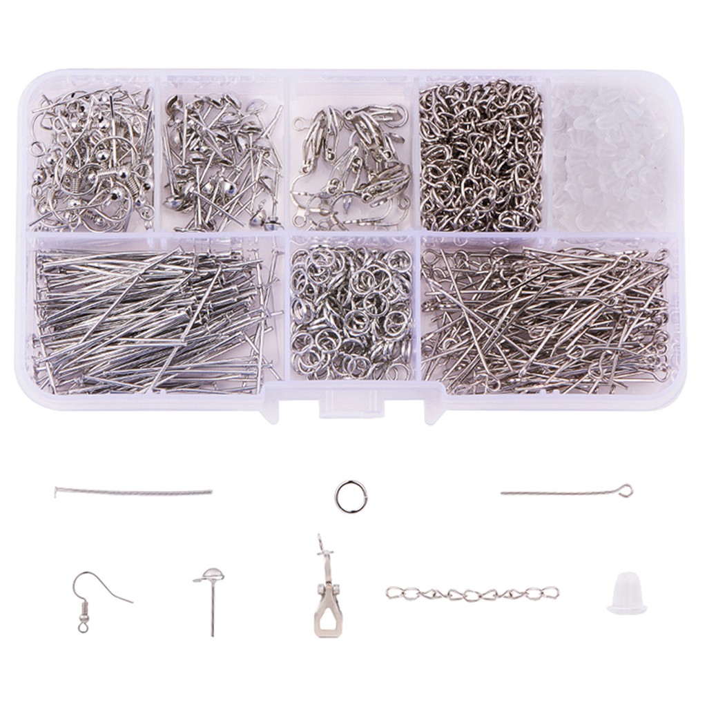 Hộp 710 Móc Khuyên Tai Làm Trang Sức DIY Tiện Lợi Dễ Sử Dụng