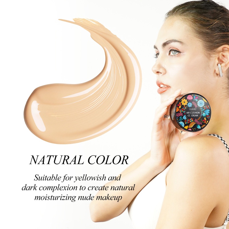 Phấn Nước Air Cushion BB CC Cream Che Khuyết Điểm Giữ Ẩm Và Làm Sáng Da Với Mút Tán Xốp Hình Nấm