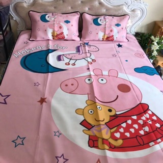 ́[ Sale ]   Chiếu Điều Hoà Tencel 3D - Heo pepa Hồng  < cam kết uy tín>