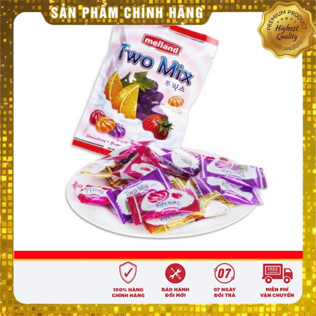 💥 ⚡ SẢN PHẨM CHÍNH HÃNG 💥 ⚡   SẢN PHẨM CHÍNH HÃNG   KẸO MELLAND TWO MIX VỊ HOA QUẢ GÓI 100G