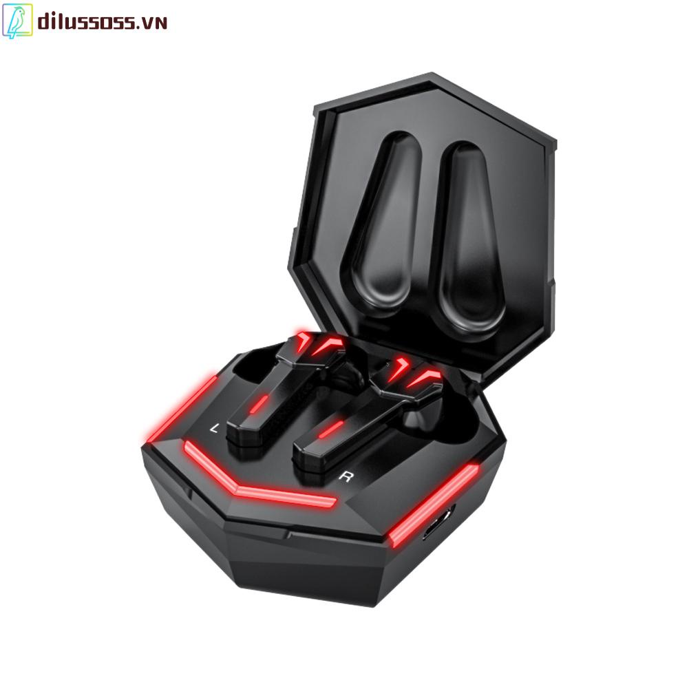 Tai nghe không dây nhét tai KS06 Bluetooth 5.0 âm thanh nổi độ trễ thấp có hộp sạc