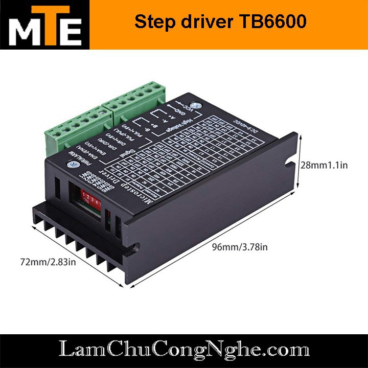 Mới! Mạch Điều Khiển Động Cơ Bước TB6600 4A 9V-42VDC - Step driver module