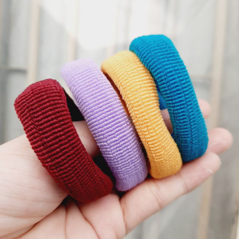 Túi 10 thun buột tóc màu 5cm màu ngẫu nhiên(người lớn)