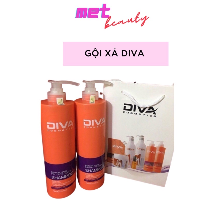 🔰  🔰 CẶP DẦU GỘI DIVA 750ml NGĂN RỤNG TÓC, PHỤC HỒI TÓC, KHÔNG BỊ GÀU