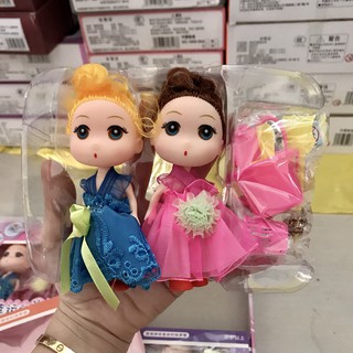 🎀 BỘ ĐÔI BÚP BÊ CHIBI NHỎ XINH, KÈM MÓC GẮN CHÌA KHÓA, PHỤ KIỆN DỌN DẸP 🎀