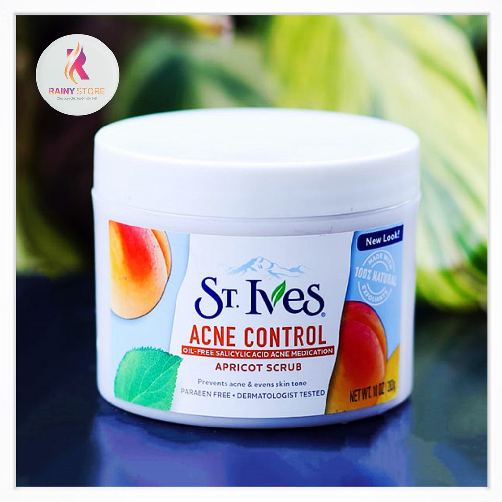 Tẩy tế bào chết toàn thân St.Ives Acne Control Apricot Scrub 283g chính hãng của Mỹ