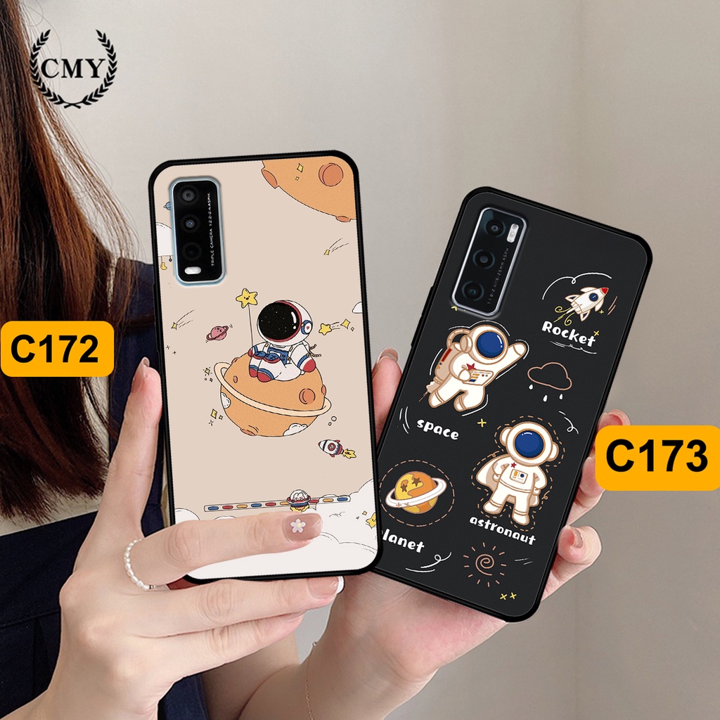 Ốp Vivo Y20 - Y20s - Y12s in hình astronaut, phi hành gia vũ trụ hottrend, độc đáo, cá tính.