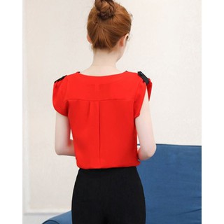 Áo Kiểu Viền Nút Selyna