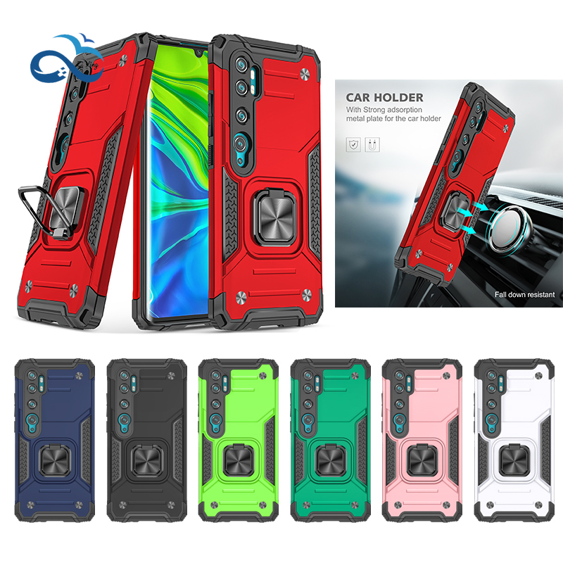 Xiao Mi Redmi Kemeng Armor Mobile Phone Case Fall Prevention for Xiao Mi Note 10 Pro Note10 Lite CC9 Pro 10Ultra Redmi 9A 9C Car Ring Bracket Phone Back Cover