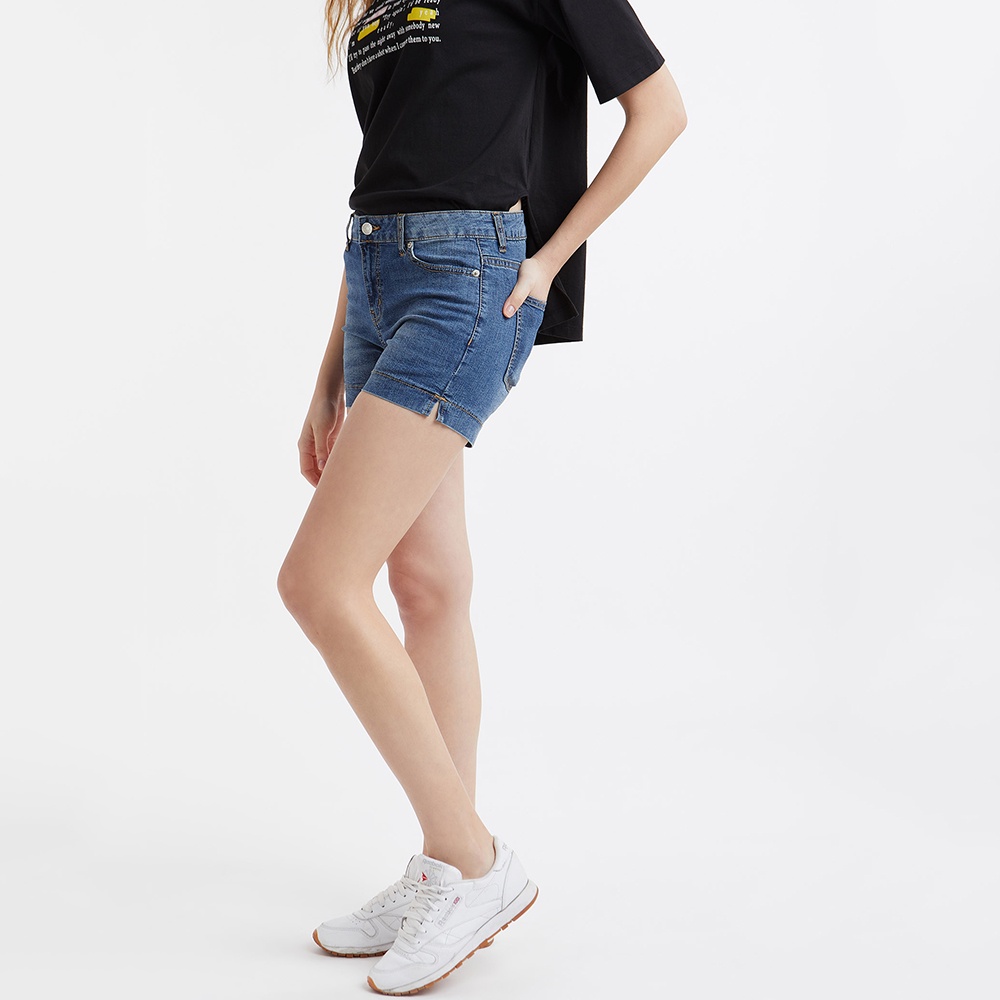 NINOMAXX Quần Jean Short nữ dáng ôm co giãn tốt 1910047