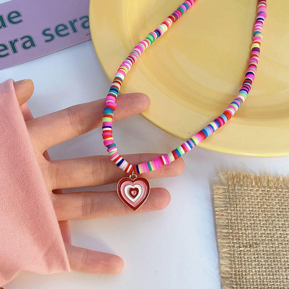 Vòng cổ Đất Sét Y2K Nhiều Màu Phong Cách Dân Tộc Hàn Quốc Cho Nữ 2Lilife
