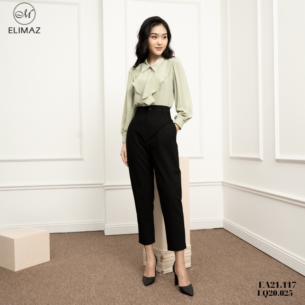 Quần tây âu nữ dáng baggy nhẹ, chất liệu kaki cao cấp thoáng mát Elimaz EQ20.025