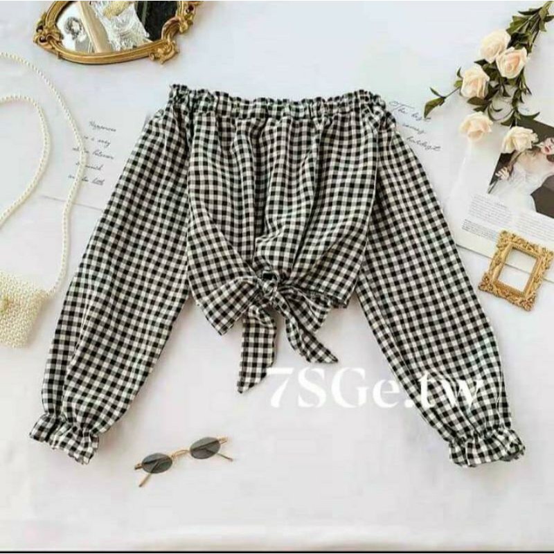 💕ÁO CARO BẸT VAI CỘT EO CỰC XINH 💕