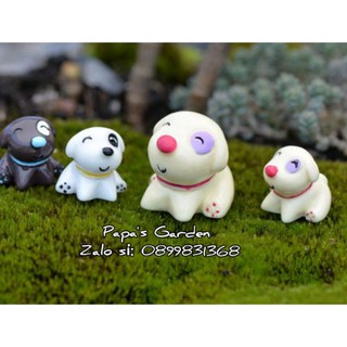Mô hình chó con trang trí tiểu cảnh terrarium decor bàn học