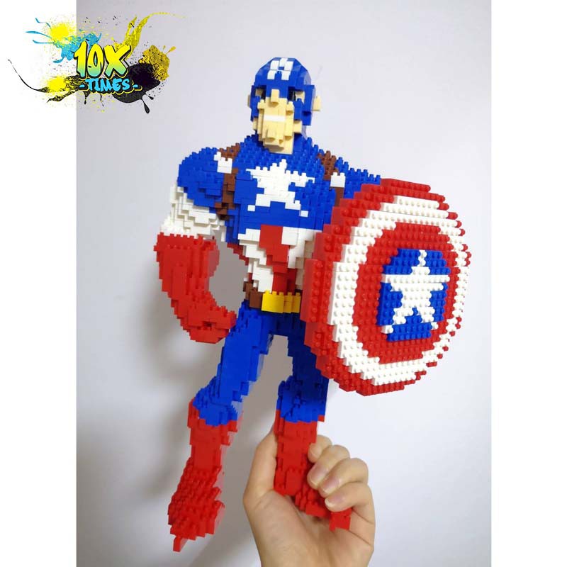 (size 30cm) đồ chơi lắp ráp 3d siêu nhân maver iron man người nhện quà tặng sinh nhật bạn trai, đồ decor