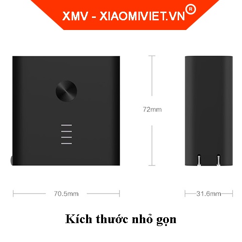 Củ sạc/Cốc sạc kiêm sạc dự phòng Xiaomi ZMI APB01 - Hỗ trợ sạc nhanh QC3.0 - 6500mAh - Hàng chính hãng