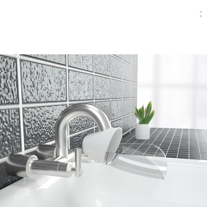 Vòi nước nối dài giúp khuyến khích bé có ý thức rửa tay vệ sinh tự lập, mở rộng chống bắn tung tóe cho trẻ rửa tay
