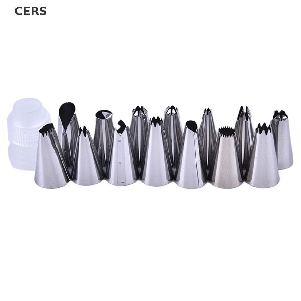 Bộ 16 Cái Túi Bắt Bông Kem Bằng Silicone Và Thép Không Gỉ DIY