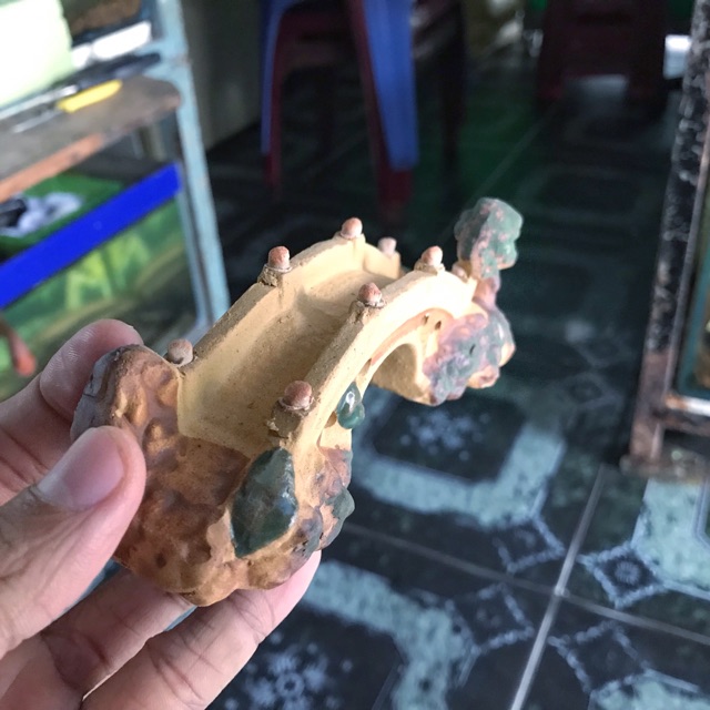 CẦU TRANG TRÍ HỒ CÁ NON BỘ DÀI 10CM CAO 5CM