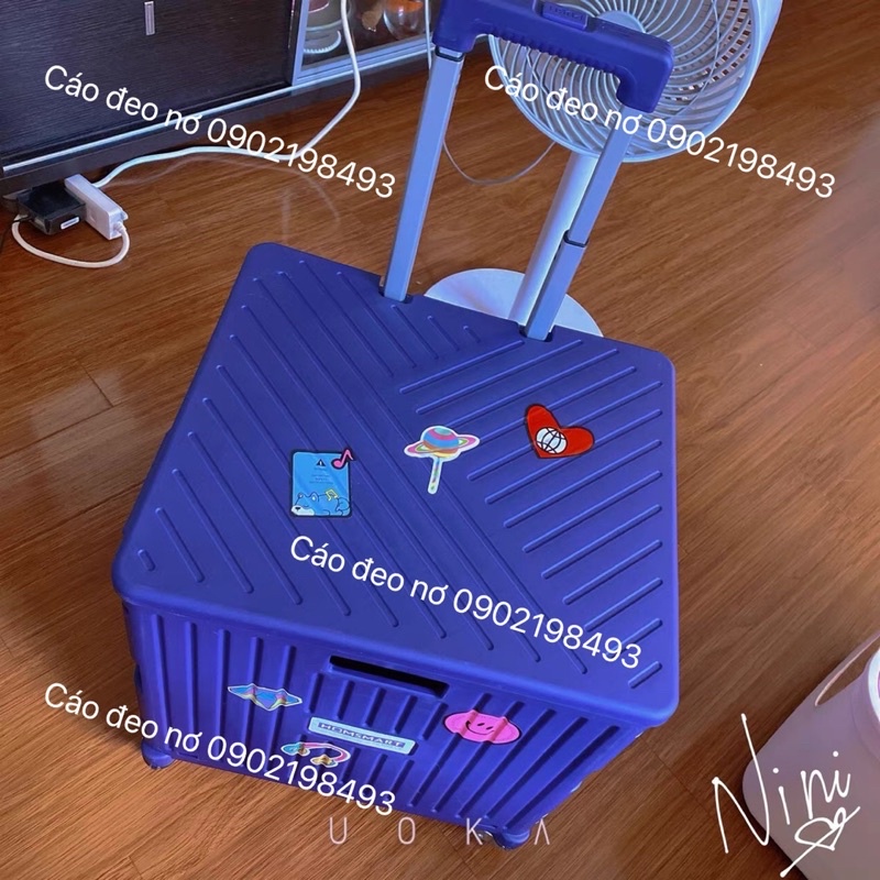 Xe Kéo Đi Chợ Đựng Đồ Gấp Gọn HOMSMART, Dùng Đi Siêu Thị, Picnic Dung Tích 45,65L - Cáo Đeo Nơ