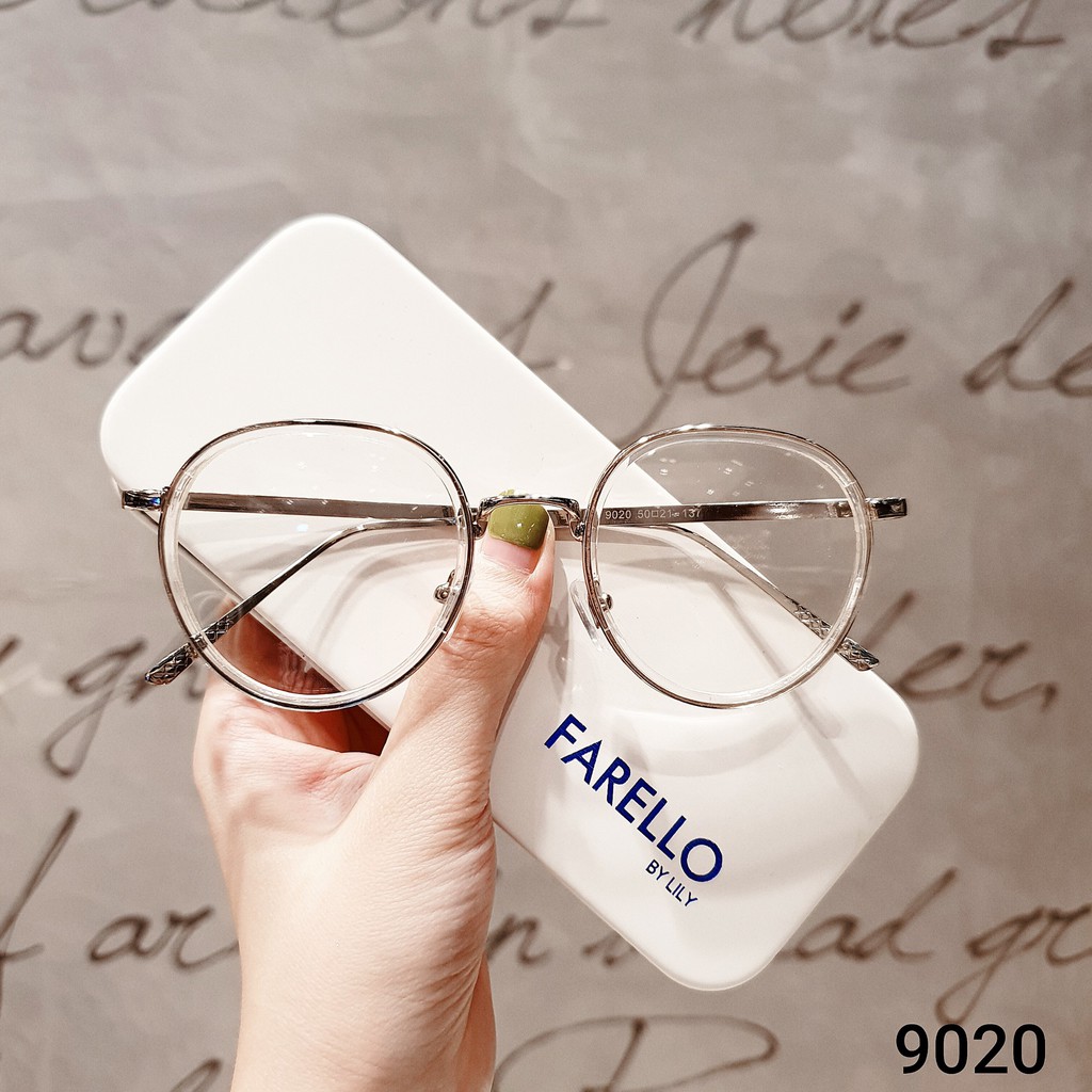 Gọng kính cận mắt tròn kim loại thời trang nam nữ Lilyeyewear 9020 nhiều màu | BigBuy360 - bigbuy360.vn