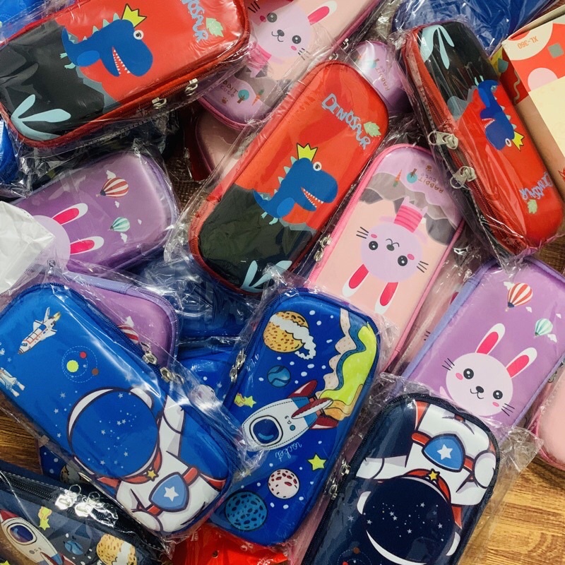 Hộp bút học sinh in hình cute - Siêu nhẹ siêu thấm nước cho bé trai bé gái